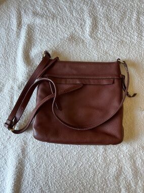 Vera Bradley Pebble Leather Carson Crossbody Bag - Brown